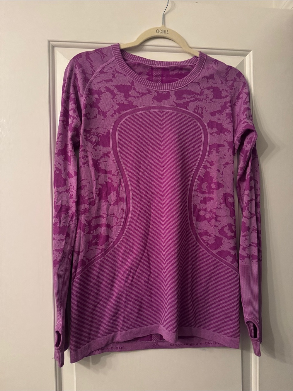 lululemon athletica Purple Seamless Long-Sleeve Workout Top